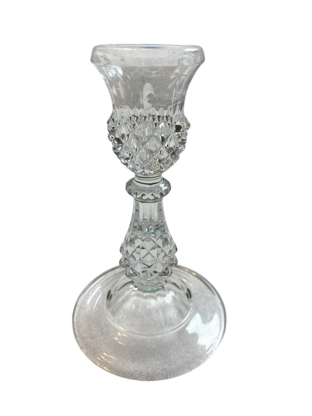 Beautiful Vintage Cristal D'Arques 6.5” Lead Crystal Candlestick Candle Holder